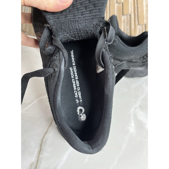 Nike React Infinity Run Flyknit 3 Triple Black DH5392-005 Sneakers Shoes Men 9.5 - Picture 10 of 11